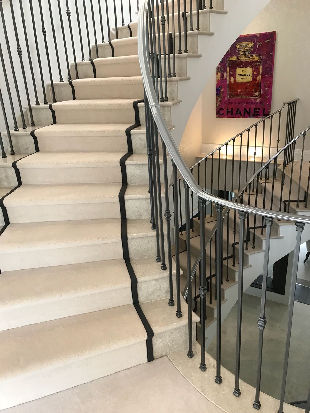 Stairs with binding tape